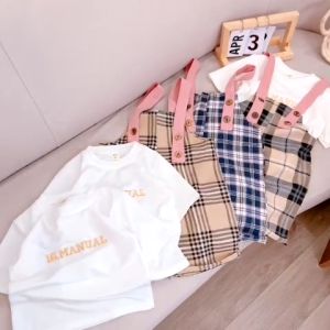 Yếm bé trai bé gái- Sét yếm kẻ áo thêu siêu đẹp