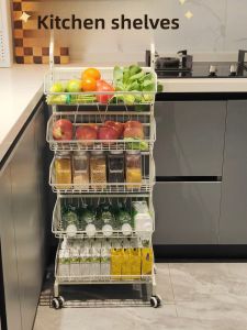 WEIAI | Multi-Level Snack Shelf with Wheels Stainless Steel Kitchen Cart
