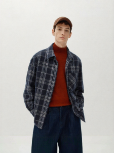 Semir | Vintage Plaid Long Sleeve Denim Shirt