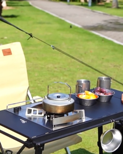 Vidalido IGT Modular Folding Table Portable Lightweight Foldable Tactical Integrated Grill Split Splicing Table Height Adjustable Max Load Up To 60kg 2.5 Units IGT Outdoor Camping