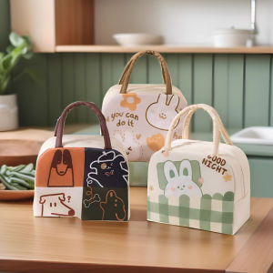 Cute Thickened Waterproof Lunch Box Bag Portable Cartoon Insulated Meal Bag for Students And Office Workers