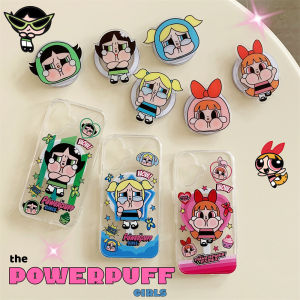 Cartoon Crying Girl Police Girl Magnetic Absorption Stand Compatible iPhone 17 pro Apple 16 New Model 15 Creative 14 pro Female Model 13 Ultra Popular 15 pro Max Transparent Full Cover Anti-Fall Protective Case