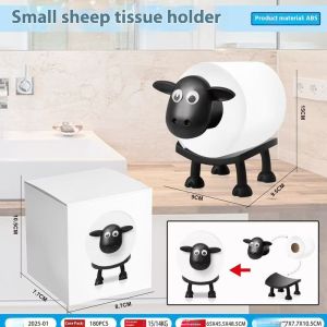Lacepulse丨 dễ thương cừu hộp đựng khăn giấy sáng tạo cuộn đứng phòng khách/nhà bếp/phòng ngủ trang trí nội thất biểu đồ trống giá