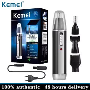 Kemei แบบชาร์จไฟไฟฟ้ามัลติฟังก์ชั่ผู้ชายตัดผมชุดตัดแต่งหนวดเคราเครื่องตัดคิ้วใบหน้าหูจมูกมีดโกนหนวด