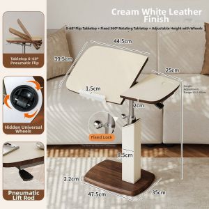 BAIPU | Portable Height-Adjustable Multi-Function Bedside Table