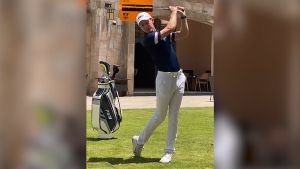 อุปกรณ์ฝึกซ้อมสวิง แบบใบพัด PGM Swing Fan Wind power resistant trainer (HGB007)