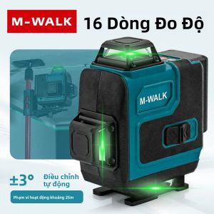 Máy Cân Bằng Laser 4D 16 Tia Xanh 360 Độ °   Tự Cân Bằng Ngang Và Dọc Với Điều Khiển Từ Xa Cho Máy Khoan Điện Dùng Pin Makita