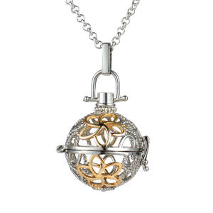 Mexico Bola Woman Caller Tassel Feather Pendant Fashion Style Glowing Ball Lockets Aromatherapy Essential Oil Diffuser Necklace