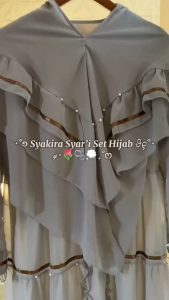 Syakira Set Syari Plus Kerudung Bahan Ceruty Babydoll Full Furing Mix Payet Mutiara Terbaru 2025 Lebaran Gamis Jumbo 3XL 4XL Wanita