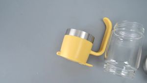 Honey Dispenser Glass Maple Syrup Dispenser with Handle No Drip Honey Dispenser Jar Multifunctional Oil Bottle Kitchen Tool