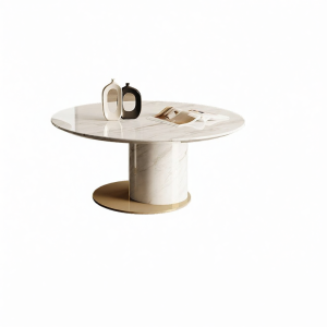 High-end Luxe Italian Luxury White Carrara Marble Coffee Table