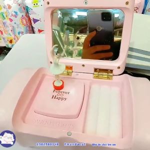 Hộp âm nhạc 8 âm mèo Hồng Kitty đựng trang sức cho bé gái (không có đèn) - Túi xách âm nhạc đựng trang sức mèo Kitty hồng