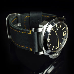 Handcrafted Genuine Leather Watch Strap Retro Style for Men Pin Buckle Clasp Matte Finish Moderate Thickness