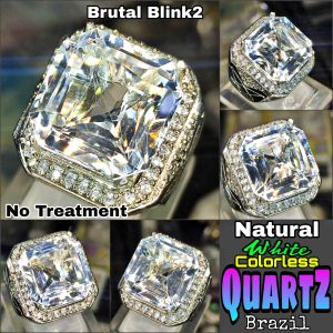 Natural Colorless White Quartz Brazil NTD Sertifikat mirip Berlian asli Sapphire safir danburite