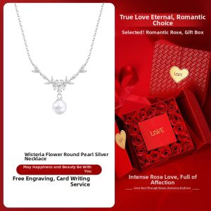 Grace Girl | Purple Wisteria Smile Necklace 1 Carat Moissanite