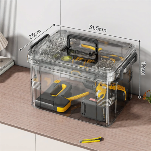 XINGYOU | Transparent Dual-Layer Household Storage Box