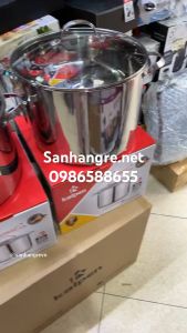 Nồi luộc gà inox 304 cao cấp 5 đáy Kalpen Lermat size 28cm/30cm bảo hành 5 năm