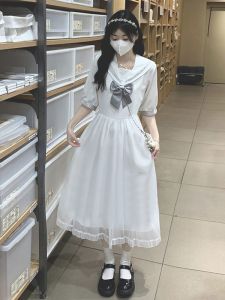 Váy Chữ a Dài Vừa Phải Phong Cách Pháp Ngọt Ngào Cho Bé Gái Mùa Hè Váy Nữ Sinh Ngọt Ngào Váy Dài Chữ a Phong Cách Cổ Điển