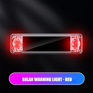 KEVANLY | 1PC Solar Power LED Warning Strobe Light Wireless Decorative Light Anti-collision Rear Tail Warning Flash Lamp for Car Motorcycl