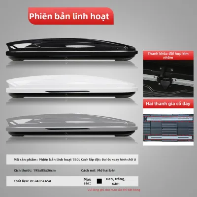 XINYUN | Thùng hành lý nóc xe dung tích lớn siêu mỏng phù hợp xe SUV và xe địa hình