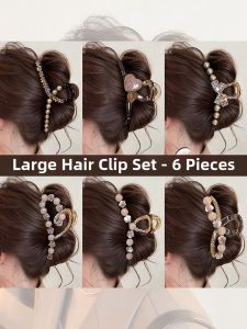 NING ZHOU | Large Water-Diamond Hair Clip for Full Back Hair