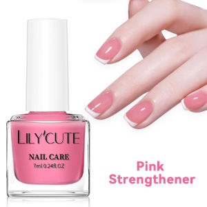 LILYCUTE 7ML Nail Care Polish Milky White Pink Strengthener Effect Long Lasting Care Polish Varnish Fast Drying No Need Lamp