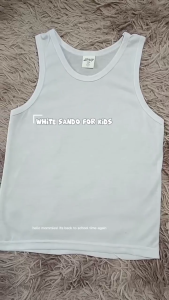 Ancin white sando for kids boy school uniform for girls elementary tank top for kids boy