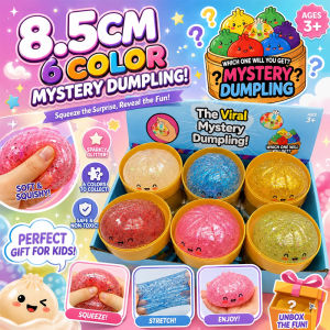 Beast Kingdom | Premium Squishy Steamed Bun Dumpling Toy Slow Rising Glitter Stress Ball Stretchy Decompression Fidget Toy Desk Travel Gift 