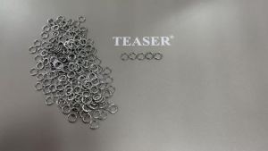 TEASER 15 Cái/túi HT006 Thép Không Gỉ Liền Mạch Vòng Câu Cá 20 Cái/túi Phụ Kiện Mồi Câu Dụng Cụ Câu Cá