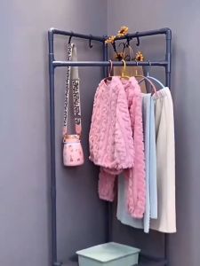 Rak Baju Gantung Sudut Rak Hanger Sudut Rak Gantung Serbaguna Rak Baju Portable Lemari Pakaian