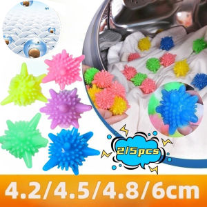 2/5 cái tái sử dụng bóng giặt khử nhiễm chống quanh co dụng cụ lấy xơ vải quần áo PVC rắn bóng giặt