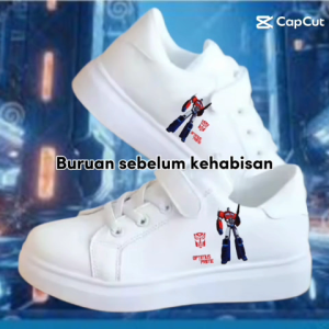 Sepatu sekolah  anak Laki laki Robot Transformers / sepatu anak Laki laki gambar robot optimus prime ROBOT01