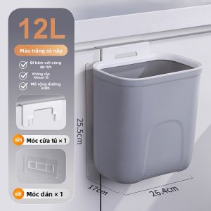 Vilscijon | Thùng Rác Bếp Treo Tường Có Nắp