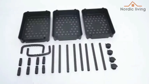 3/4/5 Layer Plastic Rolling Utility Cart with Handle Multi-Functional Storage Trolley for Office Living Room Kitchen Movable Storage Organizer with Wheels