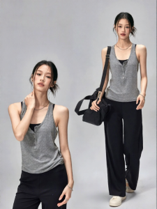 FITNESSGIRL | Slim Fit Sporty Womens Yoga Tank Top
