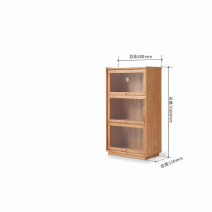 YUANSHI YUANSU | Solid Wood Oak Modern Minimalist Sideboard for Small Households