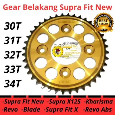 GEAR SUPRA FIT NEW GIR KHARISMA REVO ABS SUPRA X 125 BLADE GOLD 428 30 31 32 33 34 T 128