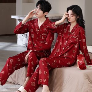 Bộ đồ ngủ cặp đôi MiiOW Cat Person làm bằng vải lụa băng dài tay quần dài thoải mái