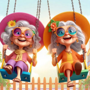 Oil Painting By Numbers Colorful Cartoon Cool Grandma Number Drawing Canvas DIY Pictures By Numbers Home Decor