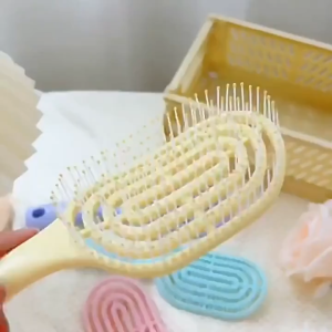 SERENITY 1Pcs Curved Vented Hair Brush Massage Brush Creative Hollow Hard Comb Wet and Dry Styling Accessories