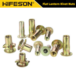 HIFESON 10pcs 20pcs M4 M5 M6 M8 Long Petal Rivets Nuts lantern Nuts Flat Pull Rivet Nuts Bolt Cap Slotted Color Zinc Extension Insert Nut Plating Car Blike License Plate Fixed Screws