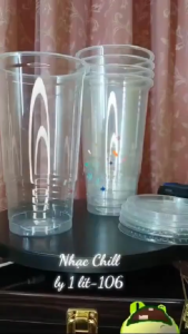 200 Ly nhựa 1 lít/1000ml UKP ly 1 lít 2 tầng nhựa dày cứng cáp dùng cho trà sữa matcha BIG SIZE
