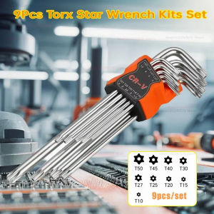 Brangdy | 9pcs L Type Double End Screwdriver Hex Wrench Set Torx Spanner Keys 9 Sizes Auto Repair Hand Tools Mechanical Maintenance Kit