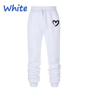 2026New fashionable heart-shaped printed mens and womens sports pants autumn and winter mens and womens casual pants