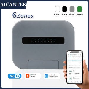 6 Station Tuya WiFi Indoor Smart Sprinkler Controller Irrigation System Remote Control by Phone Works with Smartlife EU Plug