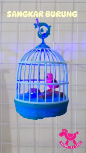ELECTRONIC BIRD CAGE - MAINAN SANGKAR BURUNG LAMPU SUARA IMPOR mainan bayi bunyi