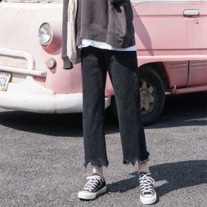 กางเกงยีนส์ทรงหลวมเอวสูงสไตล์ย้อนยุคสำหรับผู้หญิง กางเกงขายาวทรงตรงทรงหลวมสำหรับฤดูร้อนปี 2023 กางเกงยีนส์ทรงลำลอง