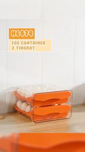 Gratis Ongkir - Tempat Penyimpanan Telur 2 Tingkat / Egg Container Bertingkat