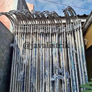 TIANG LAMPU JALAN STAINLESS PANJANG 3 METER FULLSET
