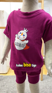 Setelan Mixue uk 1-3 Tahun / Bahan Knit Premium Set Anak Laki Perempuan Stelan Bayi Balita Miksue Karakter Korea Kiosbalitafawa